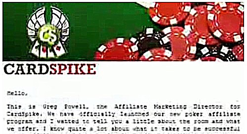 Greg Powell, affiliate manager for Cardspike