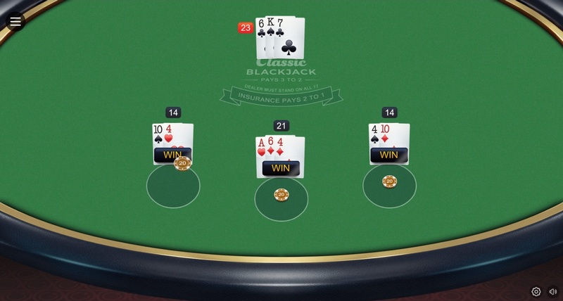 Microgaming single deck blackjack