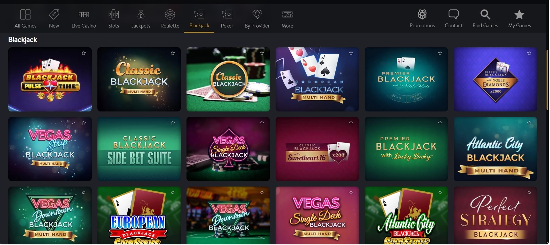 Microgaming Classic Blackjack location